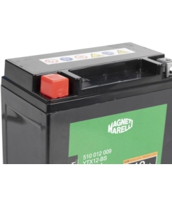 MAGNETI MARELLI BATTERIA MOTO E SCOOTER 12AH 12V 140A TECNOLOGIA AGM SIGILLATA POLO POSITIVO SINISTRO